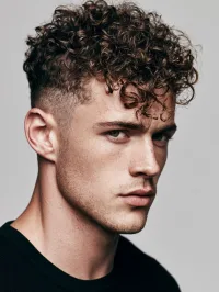 Erkek Saç Modeli & Erkeksi Portre Çekim Promptu (Drop Fade & Bukle)