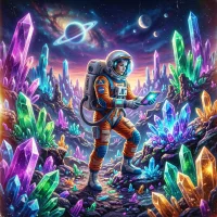 70'ler Retro Technicolor Uzay Keşfi