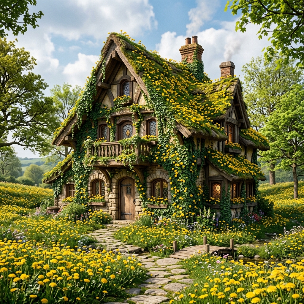 Masalsı Karahindiba & Sarmaşık Kaplı Peri Evi (Cottagecore)