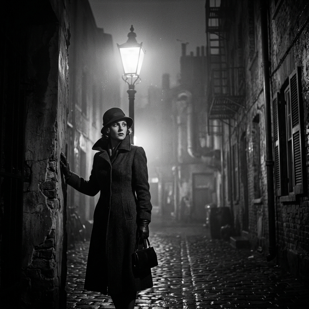 Klasik Film Noir Sinematik Drama Promptu (Siyah-Beyaz Gerilim) - Küçük Resim 2